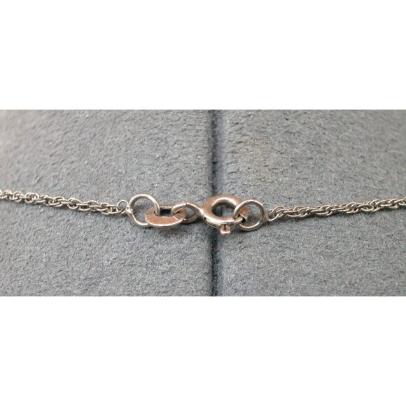 Sterling Silver .925 Lapis Lazuli Pendant Necklace With Butterfly Accent - Picture 4 of 4